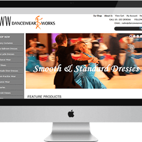 Nevinainfotech: Dancewear Works - Website Design & Development